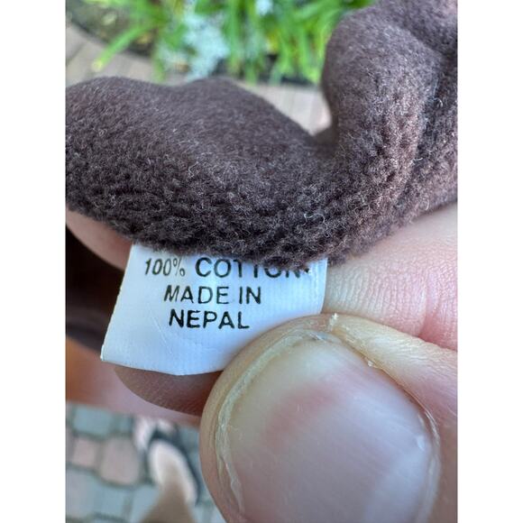 Handmade in Nepal Patchwork Beanie with Earflaps and Pom Poms Multicolor Hippie - Picture 7 of 7